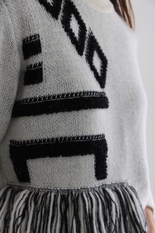 ALYSI graphic monotone knit