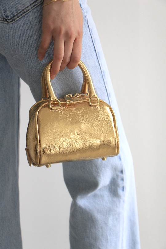 CHRISTIAN VILLA Gold mini bag