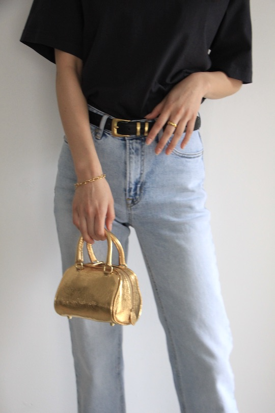 CHRISTIAN VILLA Gold mini bag