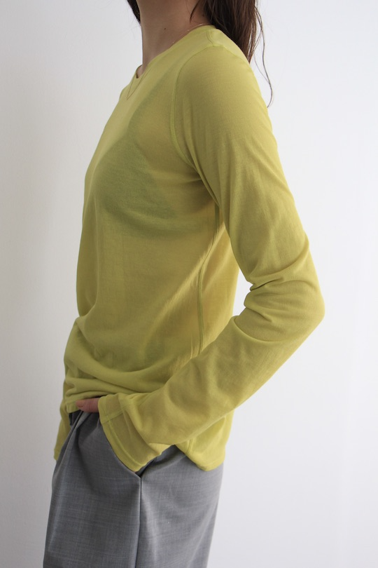 roberto collina shirred long sleeve tops yellow