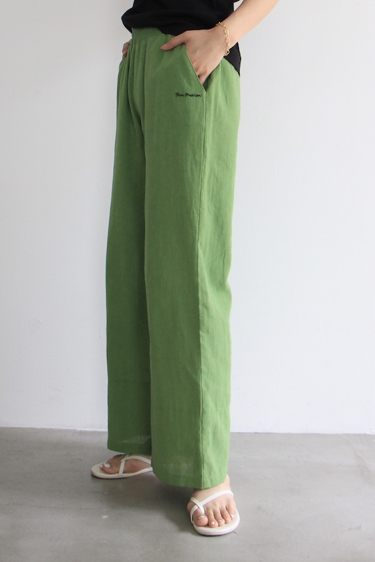 5PREVIEW linen wide pts -green-