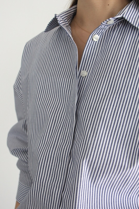 mila.vert oversize striped shirt