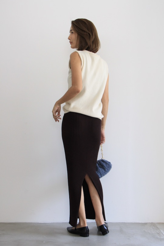 JAN 'N JUNE kint skirt EBBA -espresso-