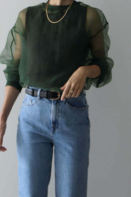 ESTHÉ organza Sweatshirt green