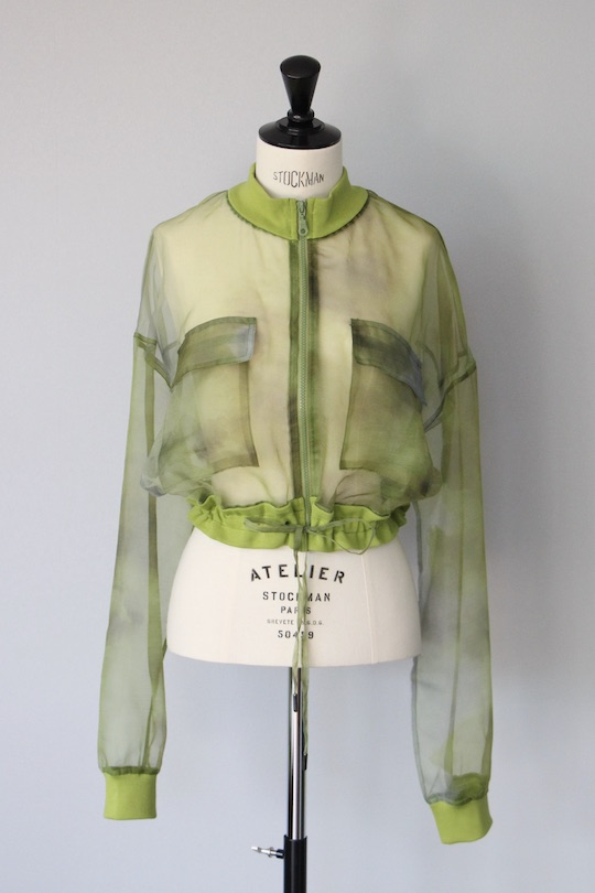 ESTHÉ Ombre Print Organza Bomber Jacket