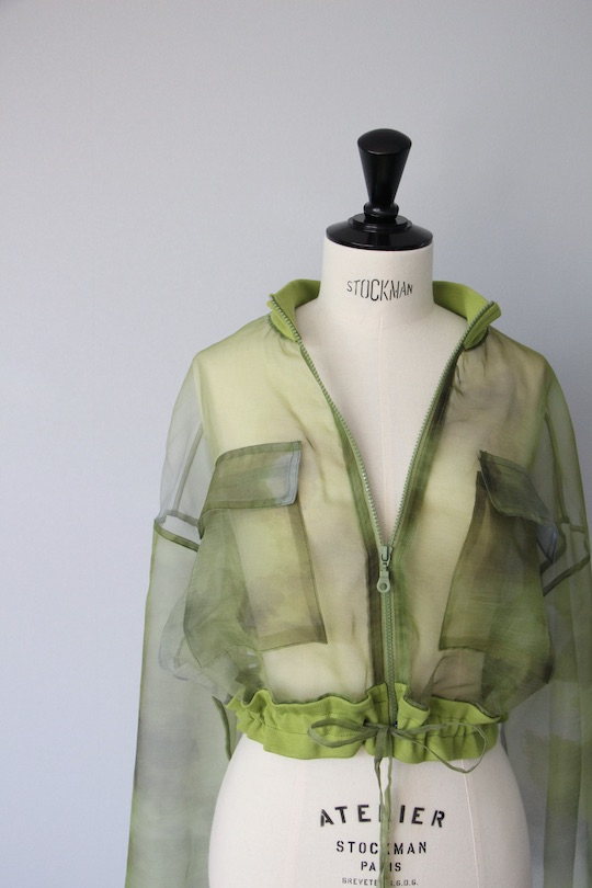 ESTHÉ Ombre Print Organza Bomber Jacket