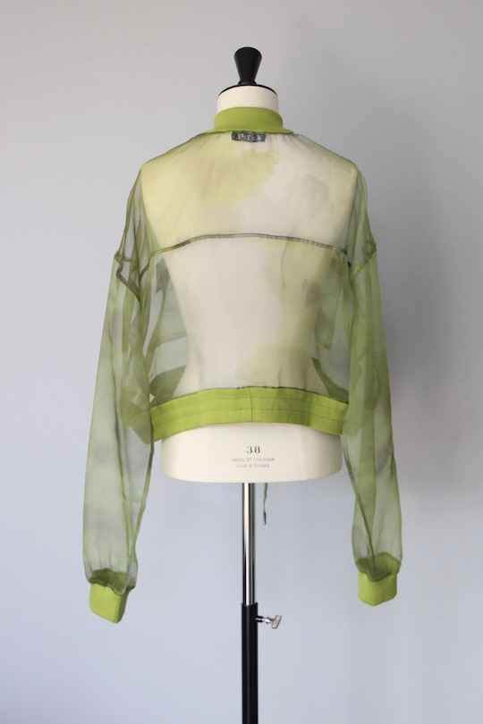 ESTHÉ Ombre Print Organza Bomber Jacket