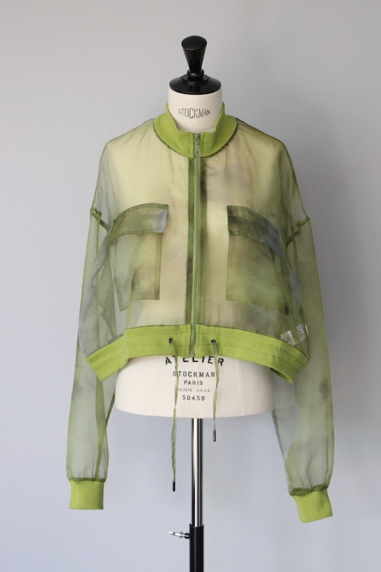 ESTHÉ Ombre Print Organza Bomber Jacket