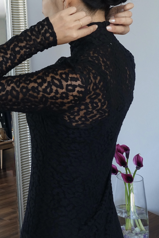 SUNCOO leopard lace dress