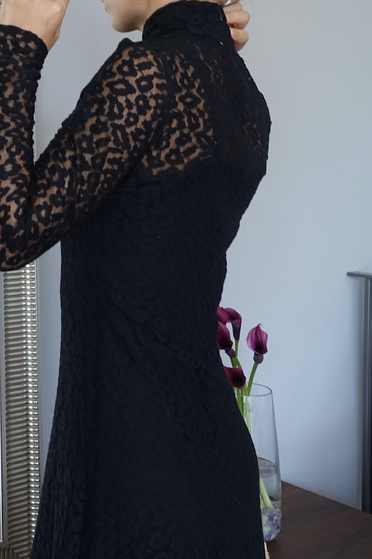 SUNCOO leopard lace dress