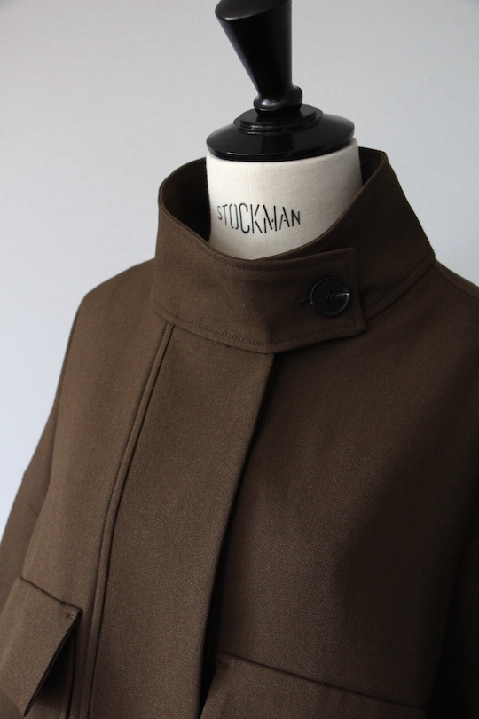 SUNCOO stand collar blouson brown