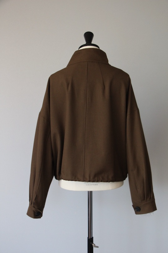 SUNCOO stand collar blouson brown