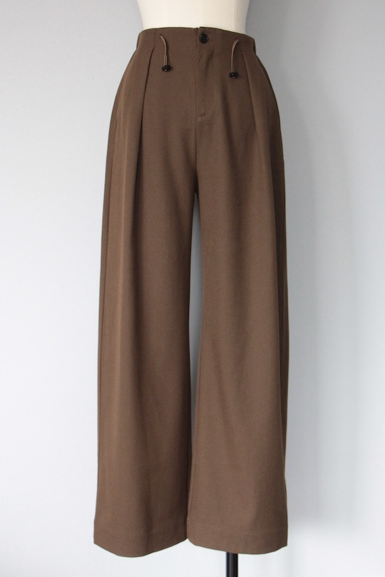 SUNCOO  wide leg pants brown