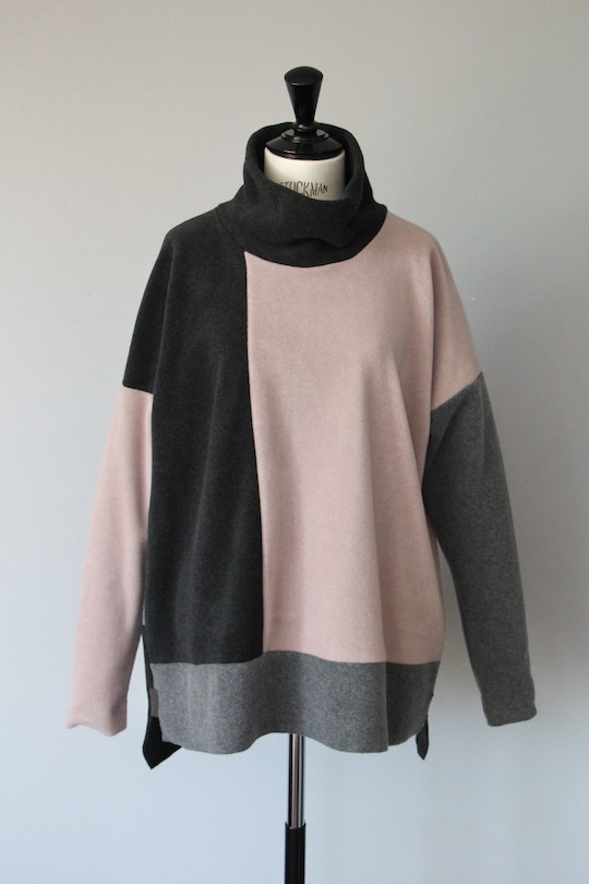 HENRITTEE STEFFENSEN block color fleece tops -pink-