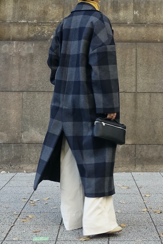 RITA ROW gray plaid coat