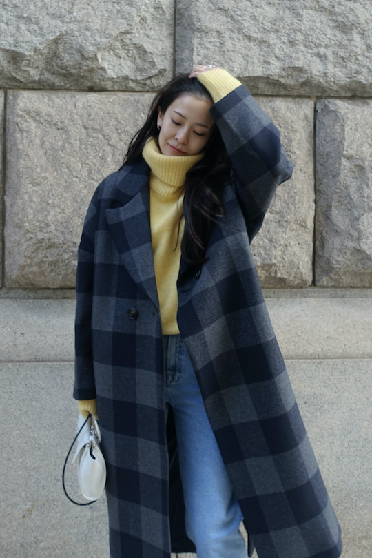 RITA ROW gray plaid coat