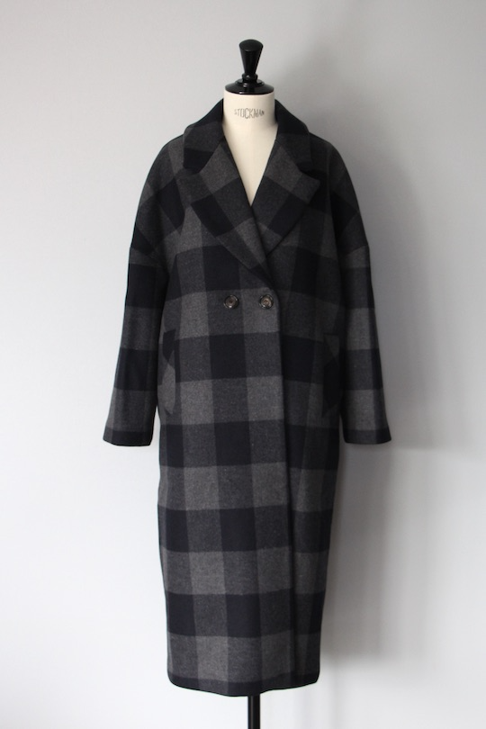 RITA ROW gray plaid coat