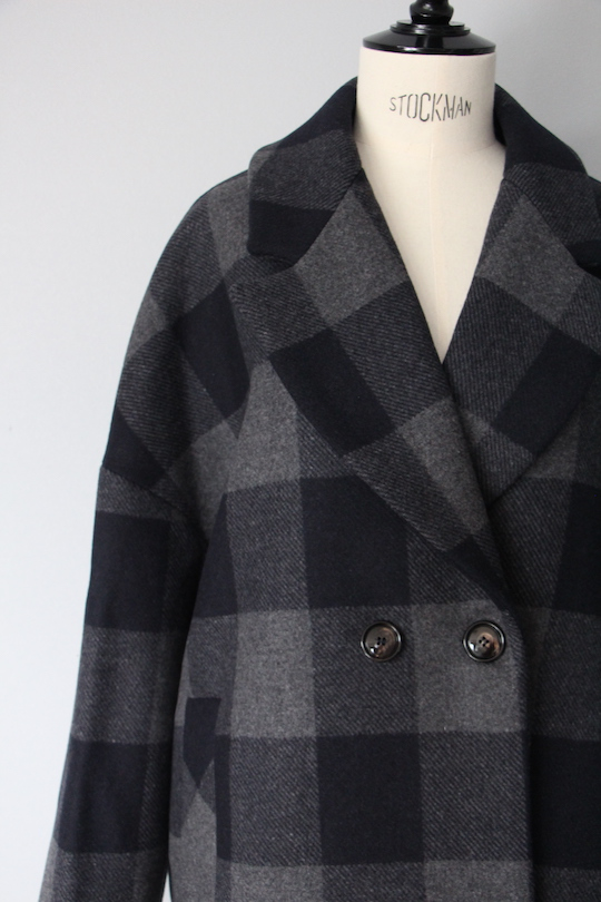 RITA ROW gray plaid coat