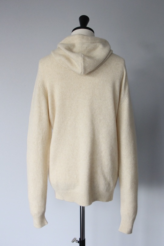 roberto collina beige knit hoodie