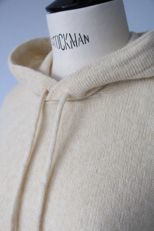 roberto collina beige knit hoodie