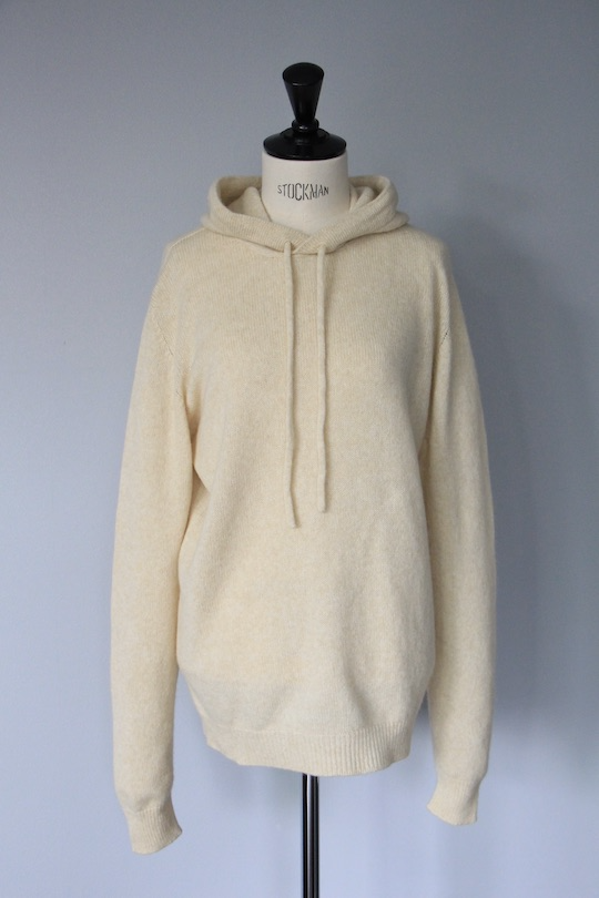 roberto collina beige knit hoodie