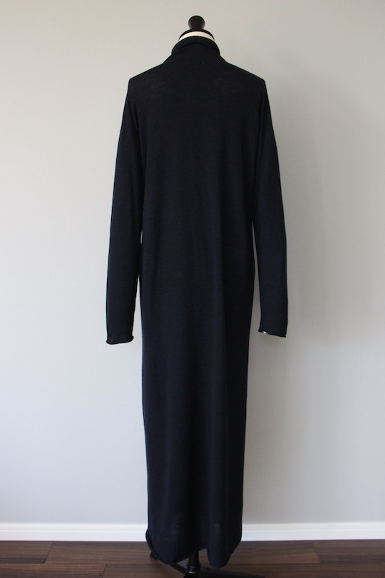 roberto collina wool turtle knit dress -navy-