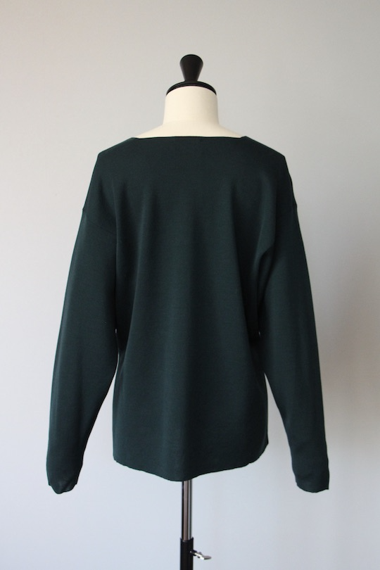 roberto collina merino wool V-neck knit -green-