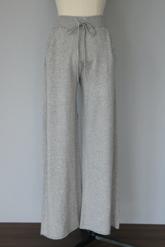 LIVIANA CONTI knit wide pants -gray-