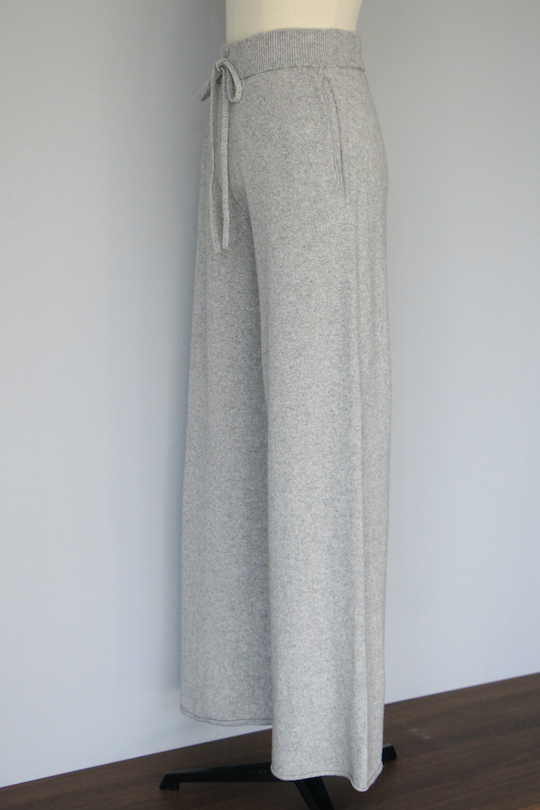 LIVIANA CONTI knit wide pants -gray-