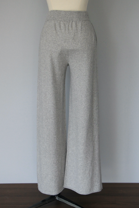 LIVIANA CONTI knit wide pants -gray-