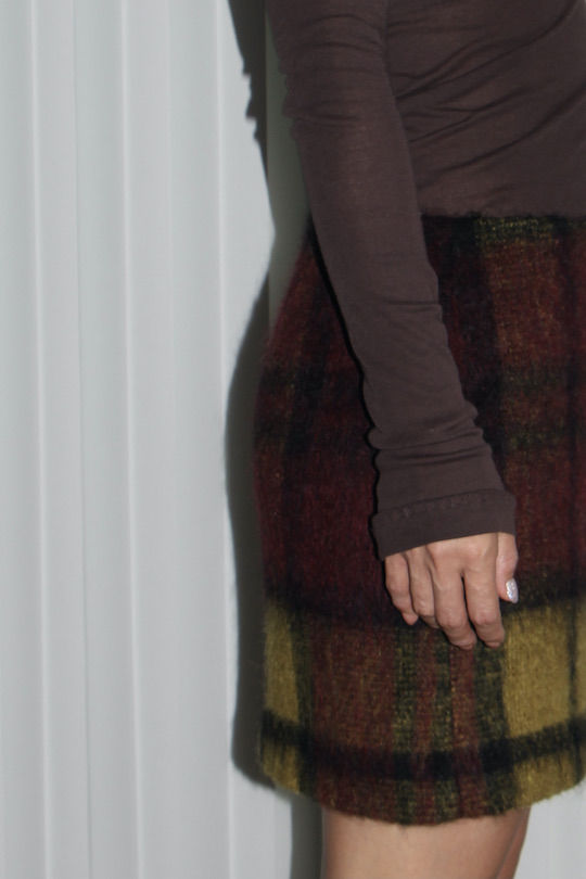 roberto collina CHECK MINI SKIRT