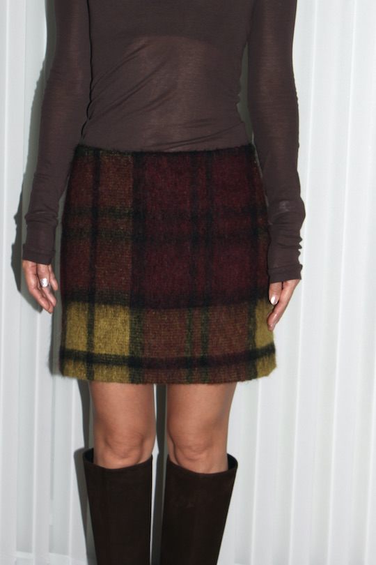 roberto collina CHECK MINI SKIRT