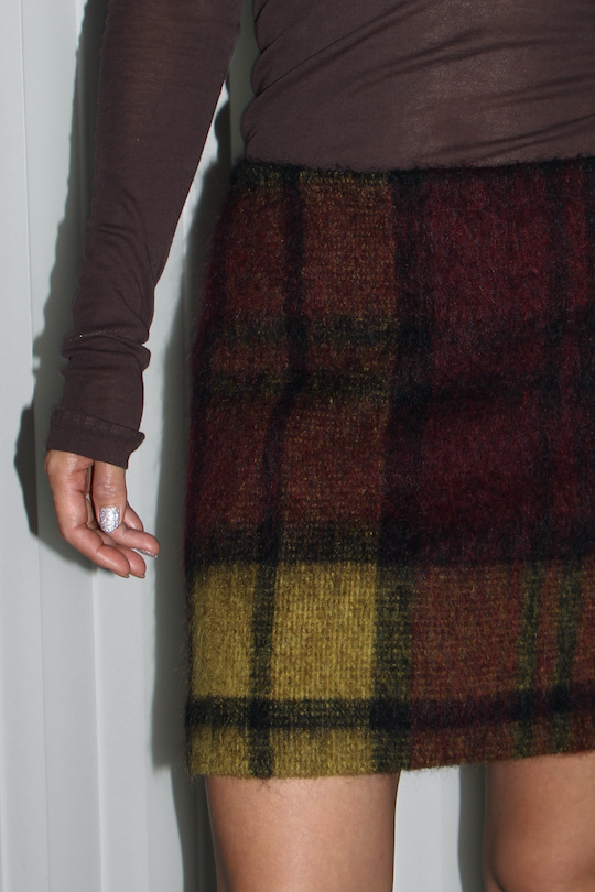 roberto collina CHECK MINI SKIRT