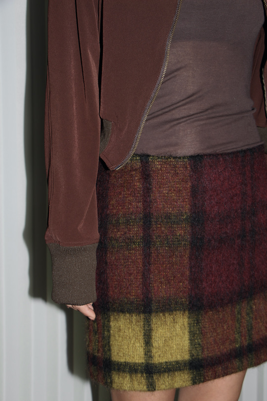 roberto collina CHECK MINI SKIRT