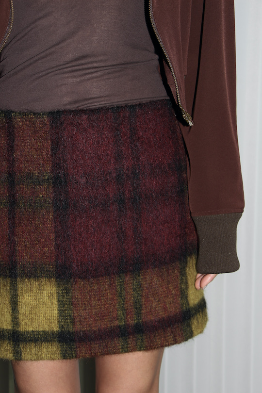 roberto collina CHECK MINI SKIRT