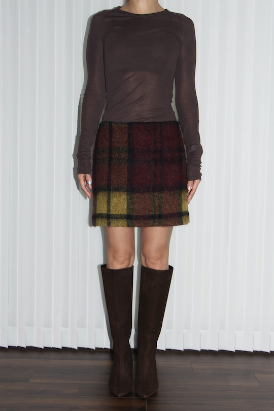 roberto collina CHECK MINI SKIRT