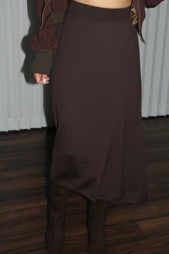 LIVIANA CONTI ASYMMETRY KNIT SKIRT