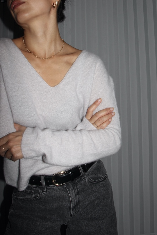 roberto collina CASHMERE AND SILK V-NECK