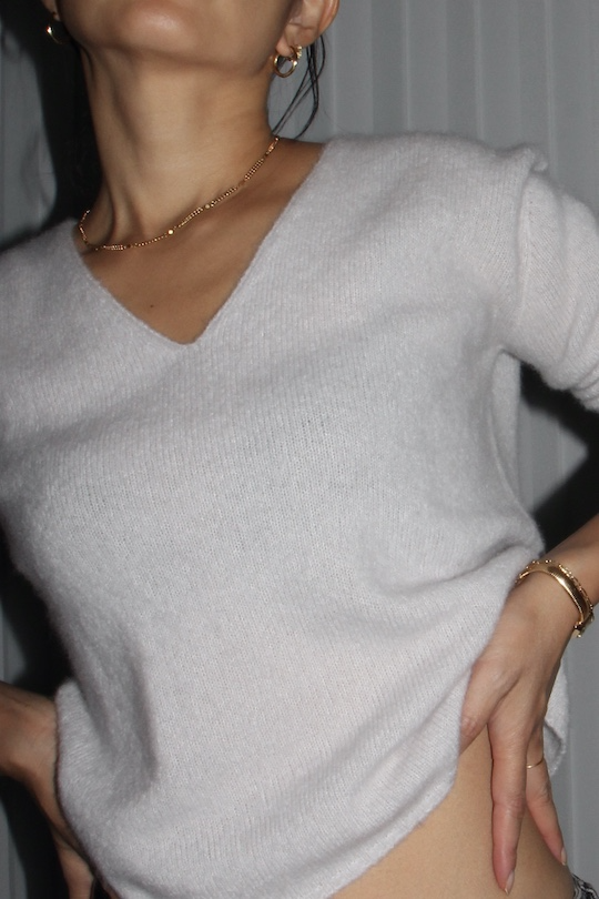 roberto collina CASHMERE AND SILK V-NECK