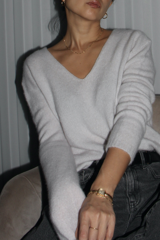 roberto collina CASHMERE AND SILK V-NECK