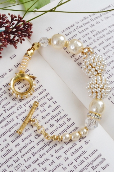MIRIAM HASKELL pearl ball bracelet