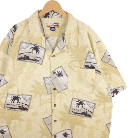 Vintage Aloha shirts 100%silk 身幅広め - シャツ