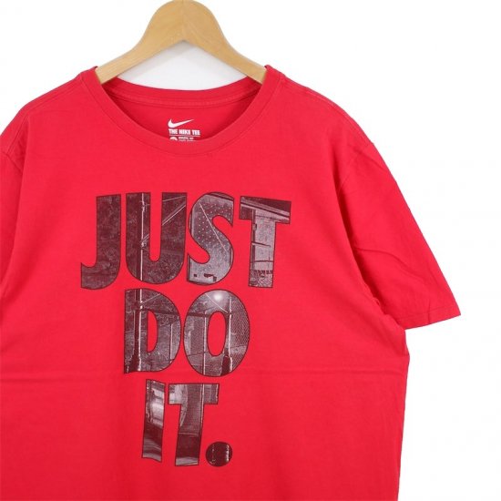 古着 大きいサイズ ナイキ クルーネック 半袖プリントTシャツ JUST DO