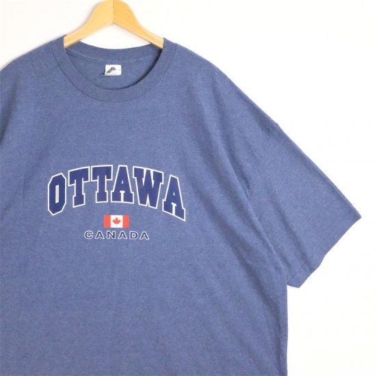 メンズUS-3XLサイズ 半袖プリントTシャツ クルーネック OTTAWA CANADA