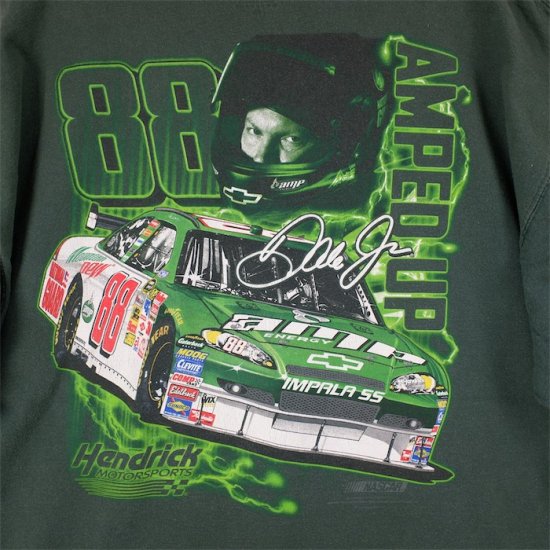 メンズUS-2XLサイズ NASCAR 半袖両面プリントTシャツ ダークグリーン Dale Jr シボレー t-2064n -  大きいサイズのアメリカ古着専門店 Canopus(カノープス)