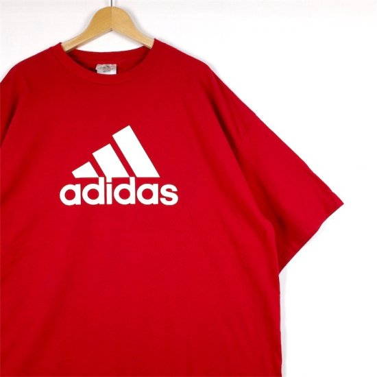 00's adidas アディダス クルーネック半袖ロゴプリントTシャツ メンズ