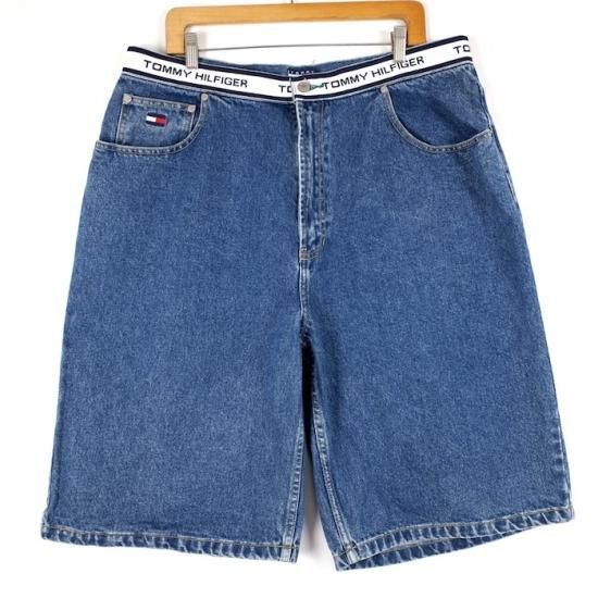 90's TOMMY JEANS トミージーンズ デニムショートパンツ メンズW38 ハーフパンツ pt-1014 -  大きいサイズのアメリカ古着専門店 Canopus(カノープス)