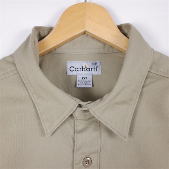 Carhartt カーハート 半袖ワークシャツ メンズUS-2XLサイズ カーキ