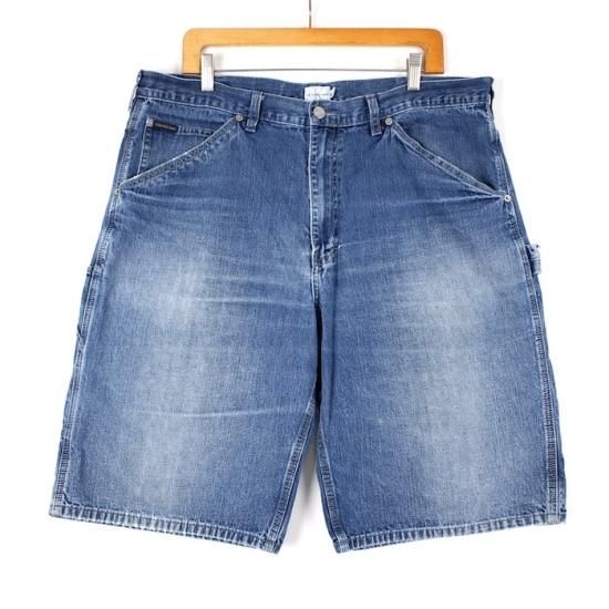カルバンクラインジーンズ　刻印 パッチロゴ　ブラックデニムハーフパンツ　W25. Calvin Klein Jeans カルバンクライン ジーンズ デニム パンツ