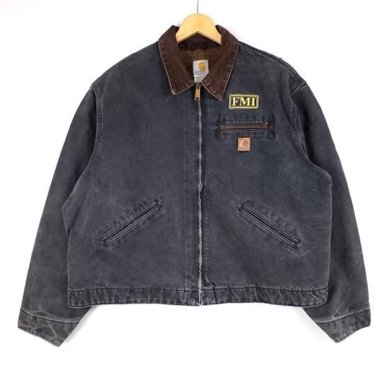 【yylmg500】カーハートデトロイトジャケットダック地MOS XL程度 カーハート デトロイト ジャケット carhartt ダック生地